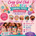 Cozy Girl Club: Colorful Canvas Totes & Bag Charms